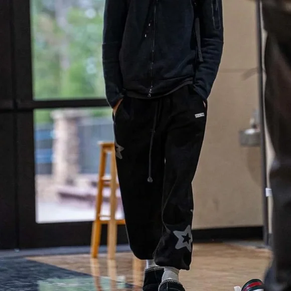 Aelfric Eden Sweatpants Star Graphic Drawstring Pants Casual Jogger/ unisex - Picture 2 of 10